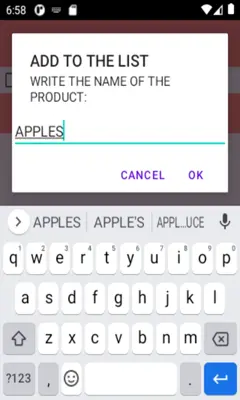 Easy Shopping List android App screenshot 2